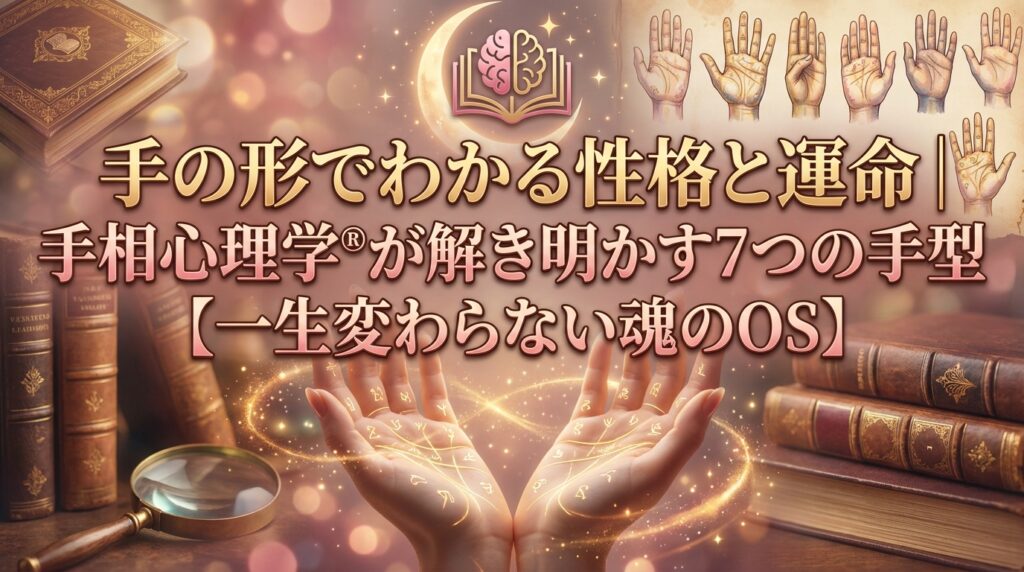 手の形でわかる性格と運命｜手相心理学®が解き明かす7つの手型【一生変わらない魂のOS】