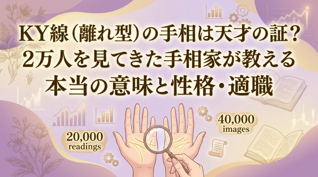 KY線（離れ型）の手相は天才の証？2万人を見てきた手相家が教える本当の意味と性格・適職