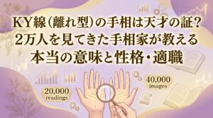 KY線（離れ型）の手相は天才の証？2万人を見てきた手相家が教える本当の意味と性格・適職
