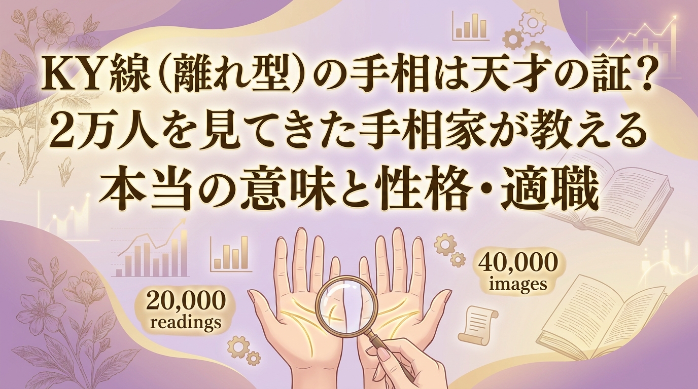 KY線(離れ型)の手相は天才の証?2万人を見てきた手相家が教える本当の意味と性格・適職