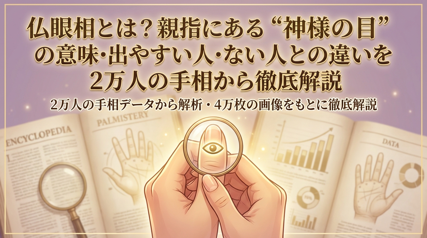 仏眼相とは？親指にある"神様の目"の意味・出やすい人・ない人との違いを2万人の手相から徹底解説