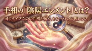 手相の「陰陽エレメント」とは？同じタイプなのに性格が違う、もう一つの心理レンズ