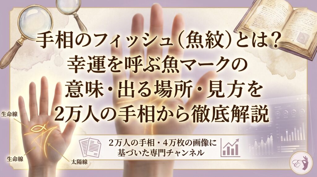 手相のフィッシュ（魚紋）とは？幸運を呼ぶ魚マークの意味・出る場所・見方を2万人の手相から徹底解説