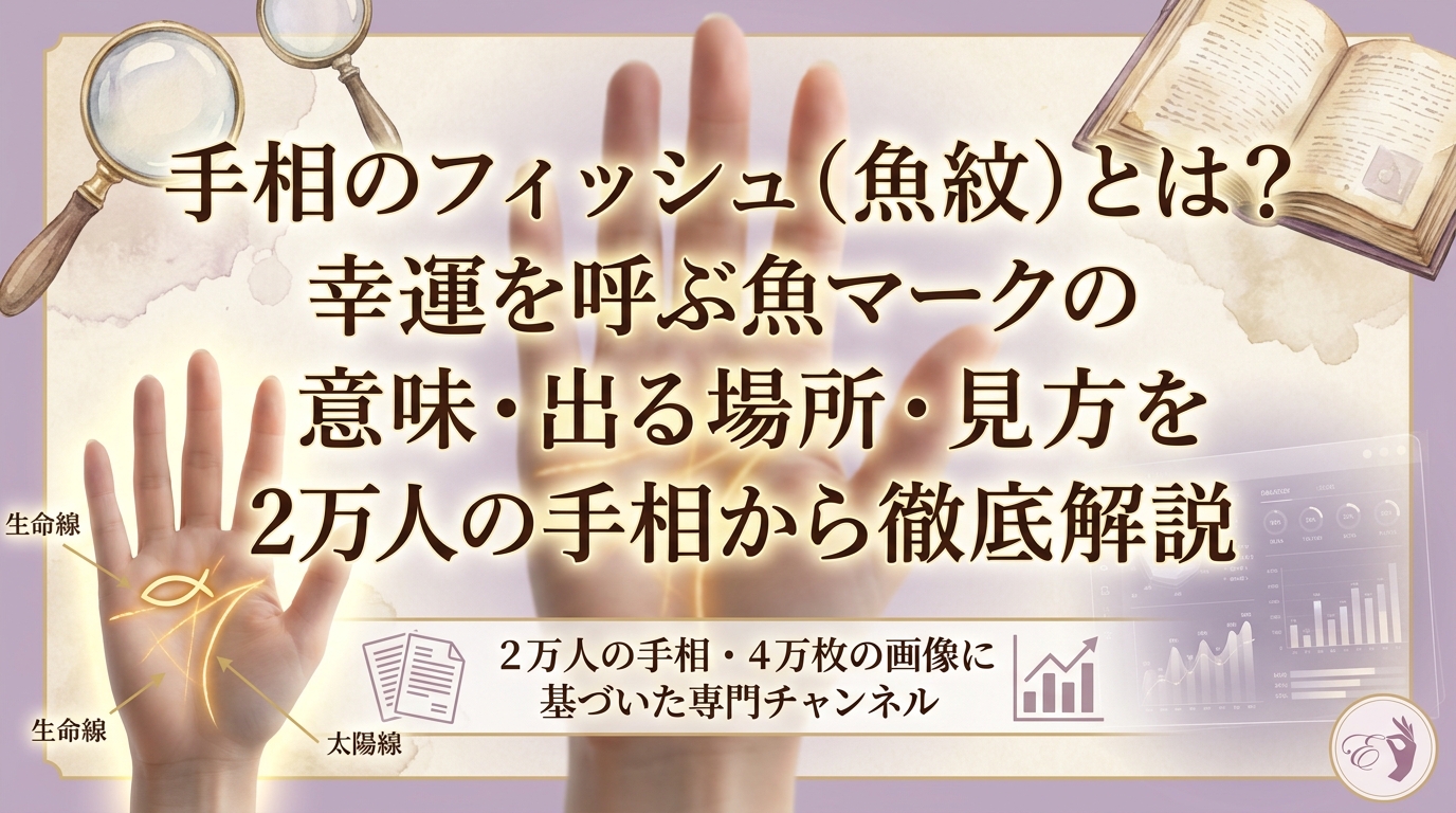 手相のフィッシュ（魚紋）とは？幸運を呼ぶ魚マークの意味・出る場所・見方を2万人の手相から徹底解説